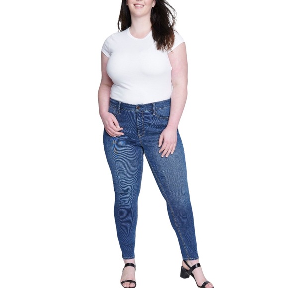 Seven 7 Bombshell Skinny Jeans Plus Size Slimming Curvy Fit 14W - Picture 1 of 10